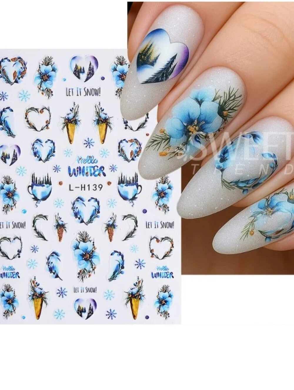 Trendy Self Adhesive Nails Art Transfer Sticker